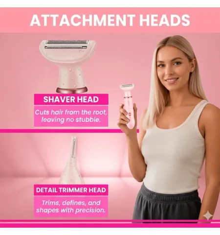 VGR V761 4-in-1 Women’s Electric Shaver Set (Body, Nose, Eyebrow, and Facial Trimmer)