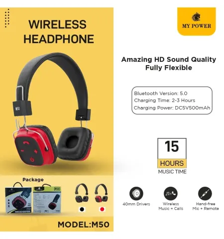 My Power M50 Wireless Bluetooth Headphone