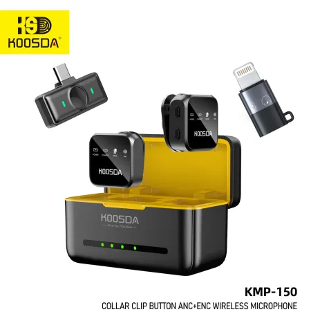 KOOSDA KMP 150 Collar Clip ANC/ENC Wireless Microphone 2 In 1
