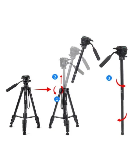 Jmary KP 2599 Professional Aluminum Tripodfor DSLR Camera