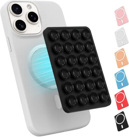 Magnetic Suction Phone Mount For MagSafe Removable Sticky Grip Holder For Hands-Free Video & Selfies