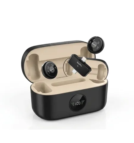 NeePho NP57 Wireless Collar Clip Button Microphone With Noise Reduction