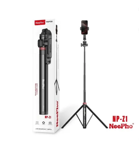 NeePho NP Z1 210cm Extendable Vlog Tripod With Remote & Phone Mount