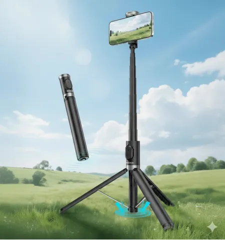 KOOSDA KS-L22 Auto Pop Open Tripod Selfie Stick