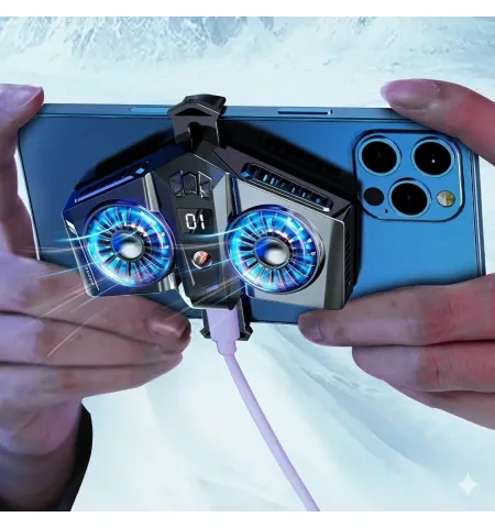 K8 Magnetic Mobile Cooler Fan Radiator Universal Phone Cooler for Gaming & Live Streaming