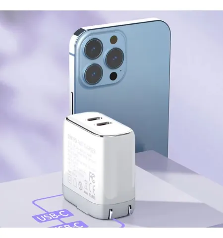 LDNIO A2528C Super Fast Charging 35W With Dual PD Charger With Type-C Cable