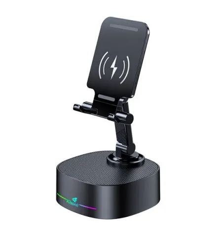 KISONLI M5 Bluetooth Speaker With Phone Holder And Wireless Charging
