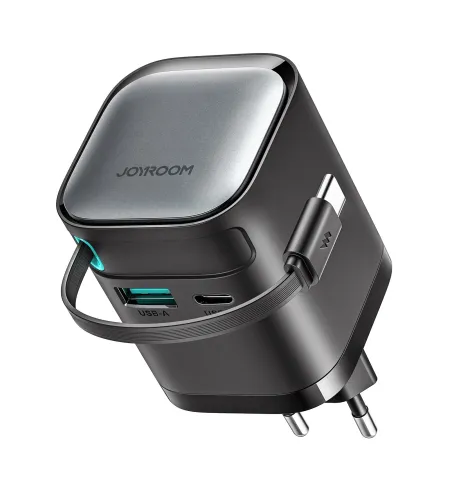 Joyroom JR TCL02 GaN 65W Charger With Retractable Cable (EU)