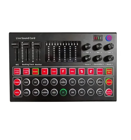 M9 Audio Interface Sound Card Live Voice Mixer External USB Sound Card Multiple Effects Mixer Board
