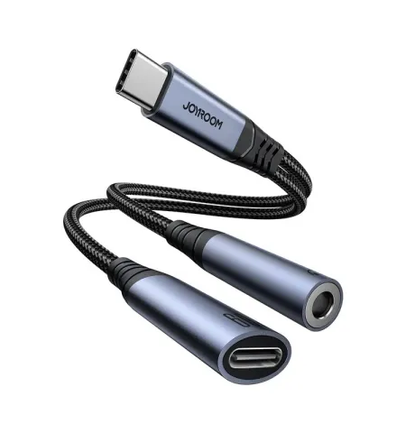 Joyroom SY C02 Audio Transfer Series Type-C to 3.5mm+Type-C 2 In 1 Audio Adapter