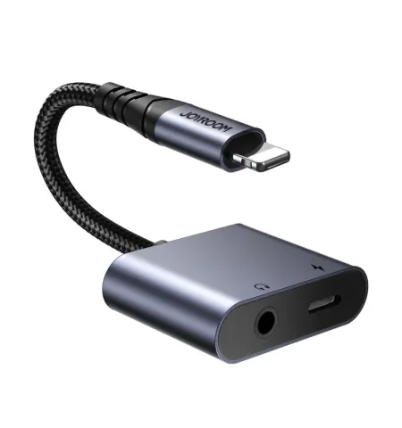 Joyroom SY L01 “Call Version” Audio Transfer Series 2 In 1 Audio Adapter Lightning To 3.5mm+Lightning
