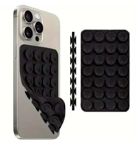 Silicone Suction Cup Phone Case Mount Double-Sided Hands Free Sticky Grip