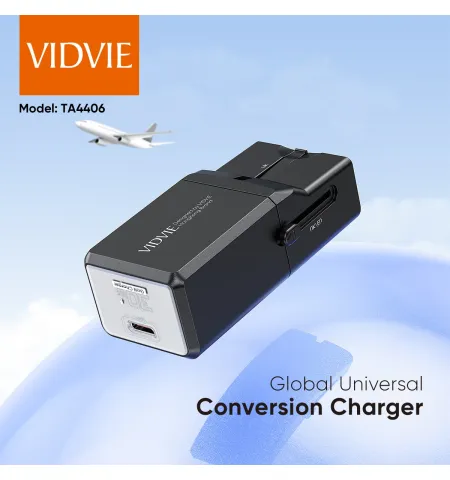 Vidvie TA4406 33W Wall Charger Global Universal Conversion Travel Adapter