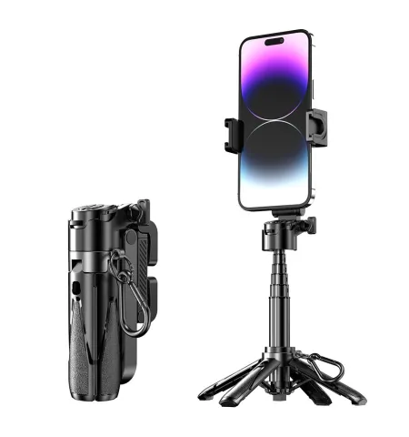 P15T Mini Portable Selfie Stick Bluetooth Compatible Tripod Stand with Zoom Adjustment