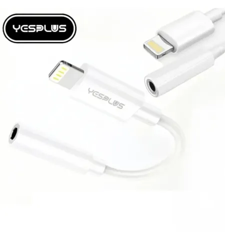 YESPLUS YS 1406 IPH To 3.5mm Audio Adapter Headphone Jack Converter
