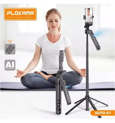 PLOKAMA A7 AI Auto Face Tracking Tripod 1.8M With Remote