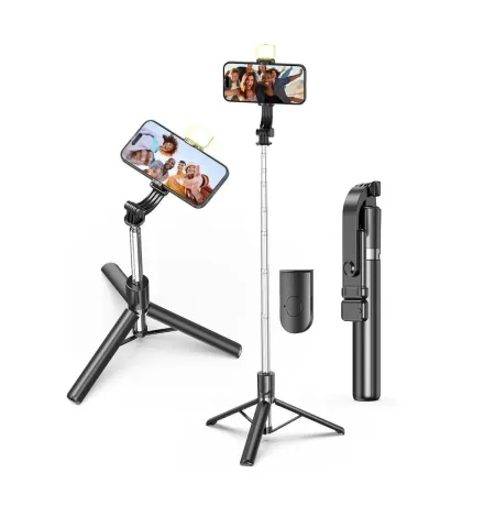 R1S L Selfie Stick Mini LED Fill Light Multifunction Tripod Selfie Stick