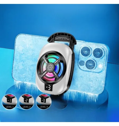 TL16 Gaming Semiconductor Mobile Phone Cooler 3 Speed Digital Display