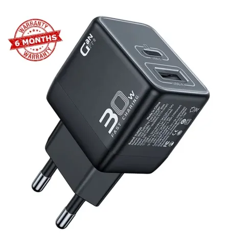 XUNDD XDCH 065 Type-C+USB-A 30W Fast ChargingPortable GaN Power Adapter Mobile Charger