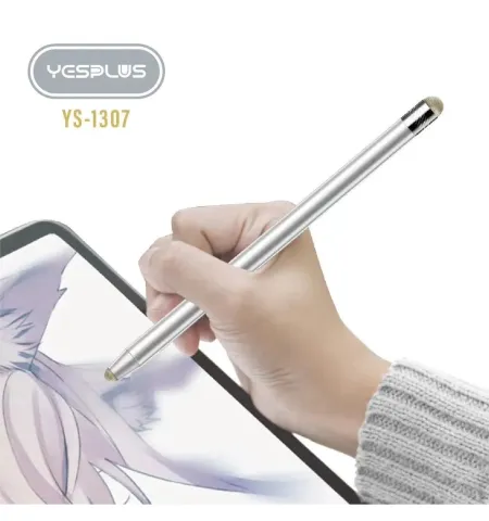 YESPLUS YS1307 Capcitive Stylus Pen Drawing Pen Cloth Head Compatible For Android iOS Tablet