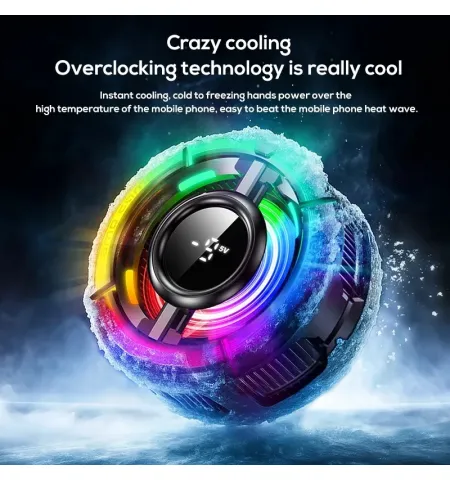 MEMO CX15 AI Digital Display Mobile Cooler Fan Colourful LED Light