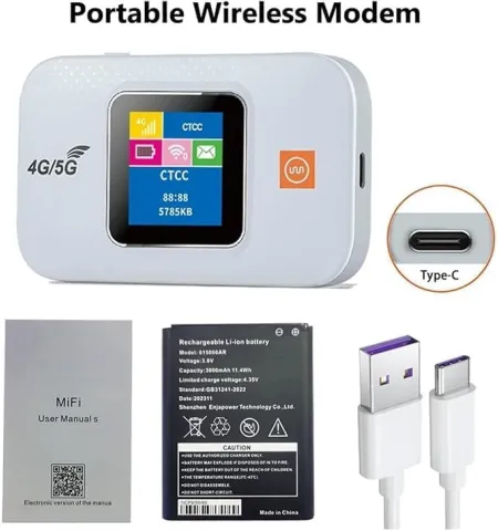 E5577 Portable 4G LTE Mobile Pocket WiFi Hotspot With SIM Slot