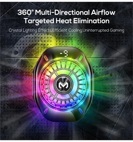 Memo CX10 Mobile Cooler With Circular RGB Lighting