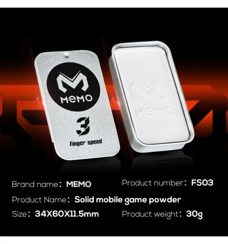 Memo FS03 Finger Speed 3 Anti Sweat Gaming Finger Dust Powder Grip Enhancer