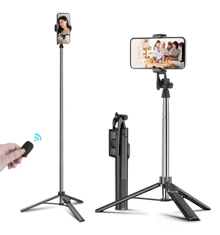 A35 1.6m Extendable Selfie Selfie Mobile Tripod Stand Wireless Remote