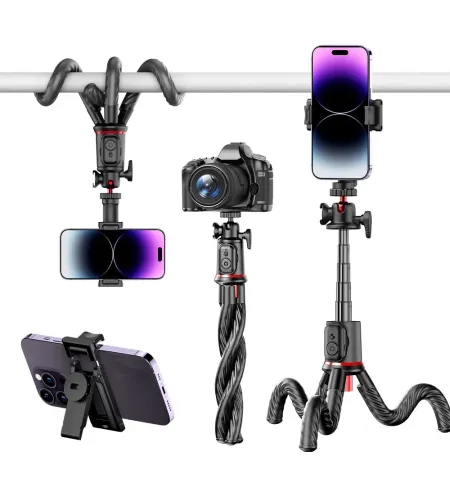 C03 Telescopic Pole Selfie Stick Tripod With Detachable 360 Ballhead