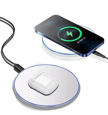 15W Qi Fast Wireless Smartphone Fast Charger Charging Pad With USB C Cable