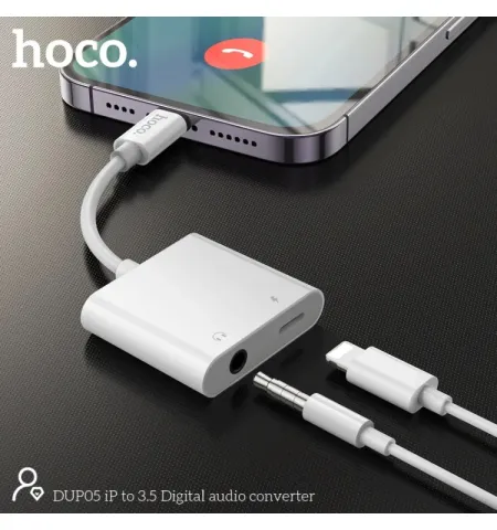 HOCO DUP05 Iphone To Iphone + 3.5 mm Digital Audio Converter