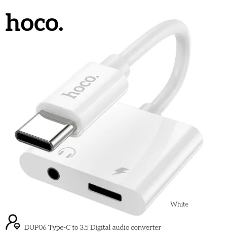 HOCO DUP06 Type C To Type C + 3.5mm Digital Audio Converter