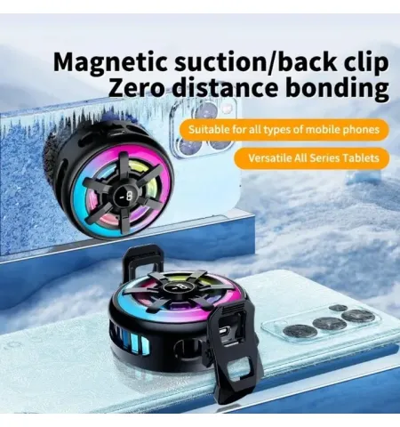 DY28 Magnetic Mobile Phone Cooler RGB Lights