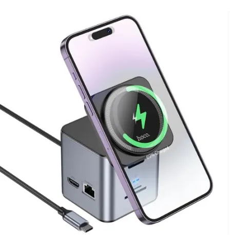 Hoco HB49 9 In 1 Wireless Fast Mobile Charger Desktop Station
