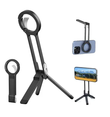 360° Magnetic Aluminum Portable Travel Tripod & Vlog Mobile Stand