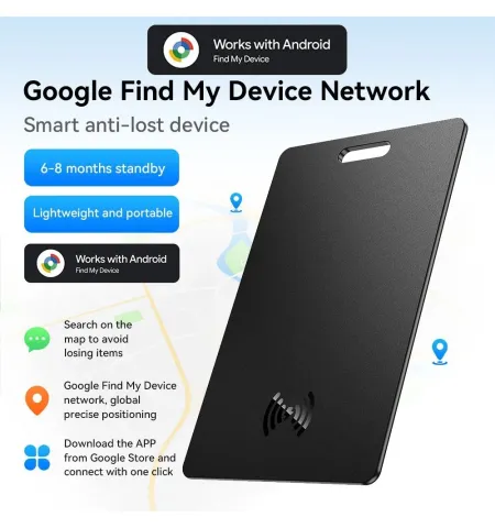 HOCO E97A Wireless Charging Smart Tracker Card For Android Google Find My Device Compatible