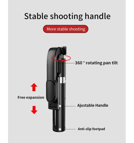 Jmary KT219 90cm Selfie Stick Tripod Stand