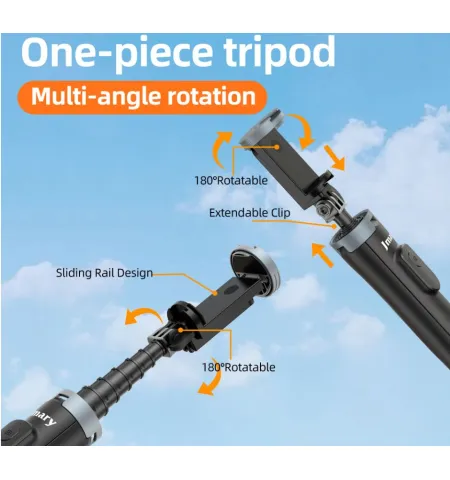 Jmary KT259 1.6 Meter All In One Selfie Stick Tripod