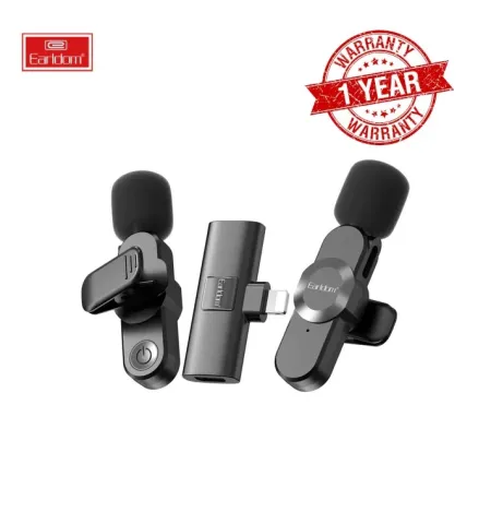 Earldom MC8L Lightning Wireless Double Microphone