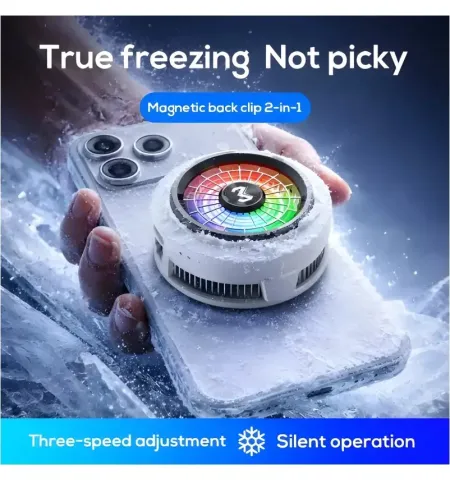 MEMO CX20 Magnetic Semiconductor Phone Cooler with RGB Lighting and Adjustable 3-Speed Cooling Modes