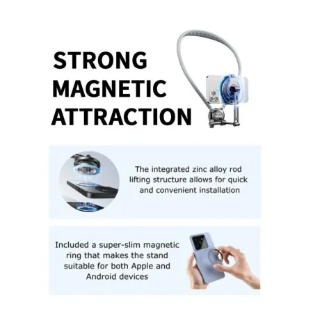 Jmary MG03 Magnetic Neck Phone Holder For POV Shooting