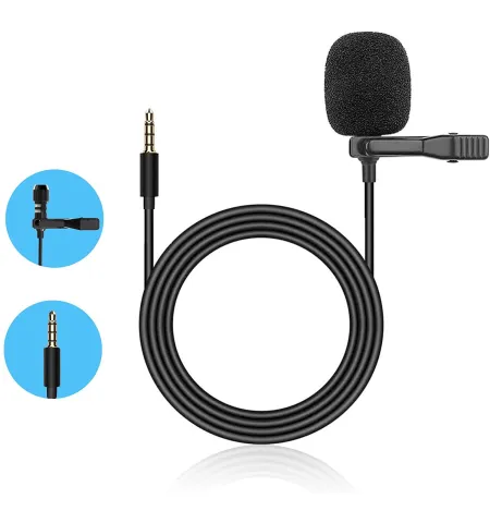 3.5mm Lavalier Clipon Wired Microphone