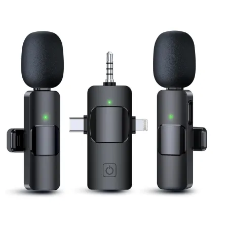 3 In 1 Wireless Microphone For Interview Video Podcast Vlog YouTube