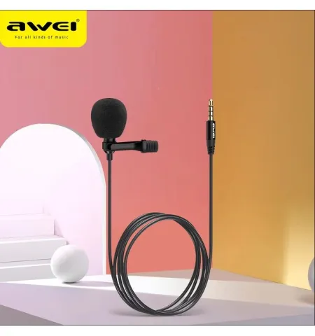 Awei MK1 Clipper Microphone 3.5mm Jack Noise Reduction