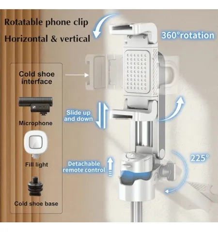 Jmary MT18 Mini Selfie Stick With Bluetooth Remote
