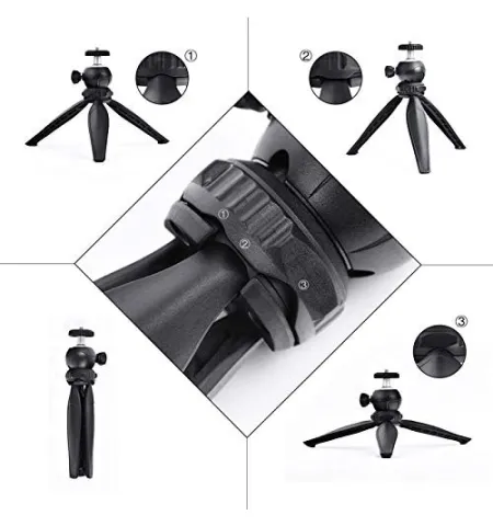 JMARY MT20 Table Top Mini Portable Foldable Tripod Stand