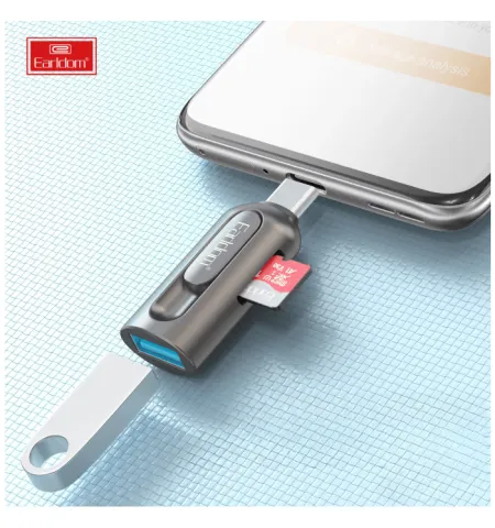 Earldom ET OT98 2 In 1 OTG Card Reader USB C Connector