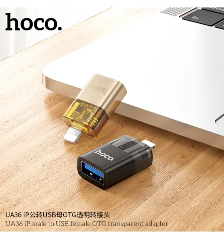 Hoco UA36 iP Male To USB Female Transparent OTG Adapter