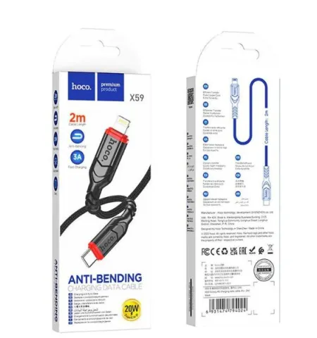 Hoco X59 2 Meter 20 Watt Type C To Lightning Cable 3 Ampere